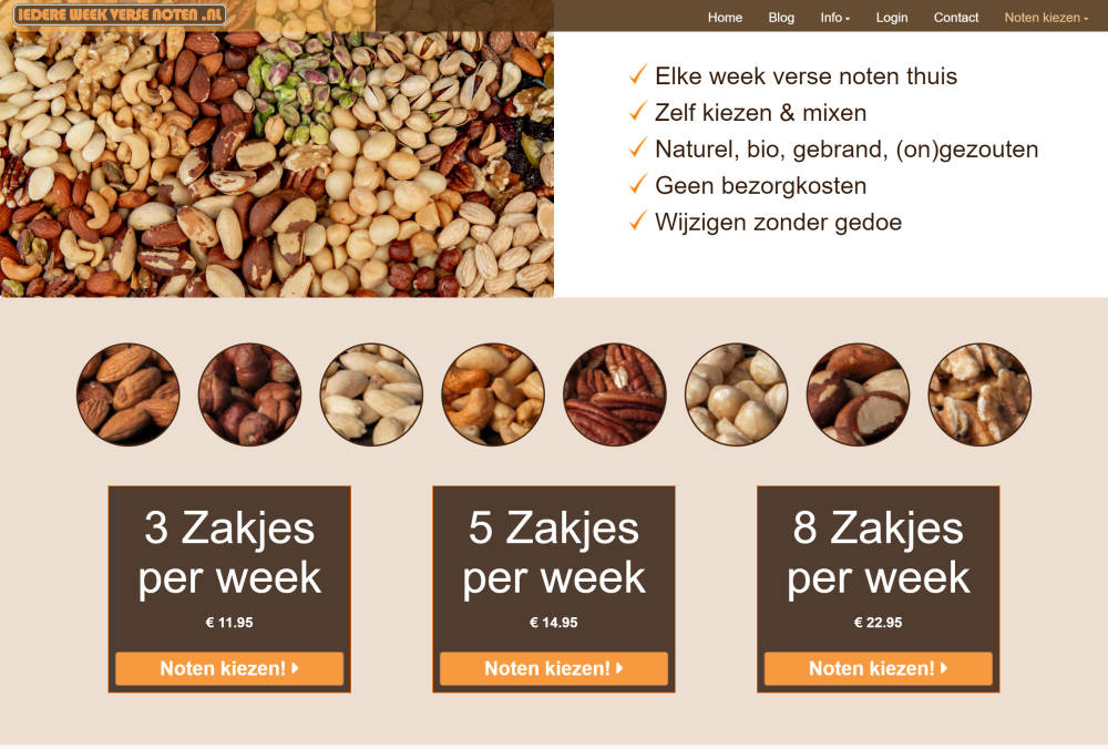 Iedere week verse noten!